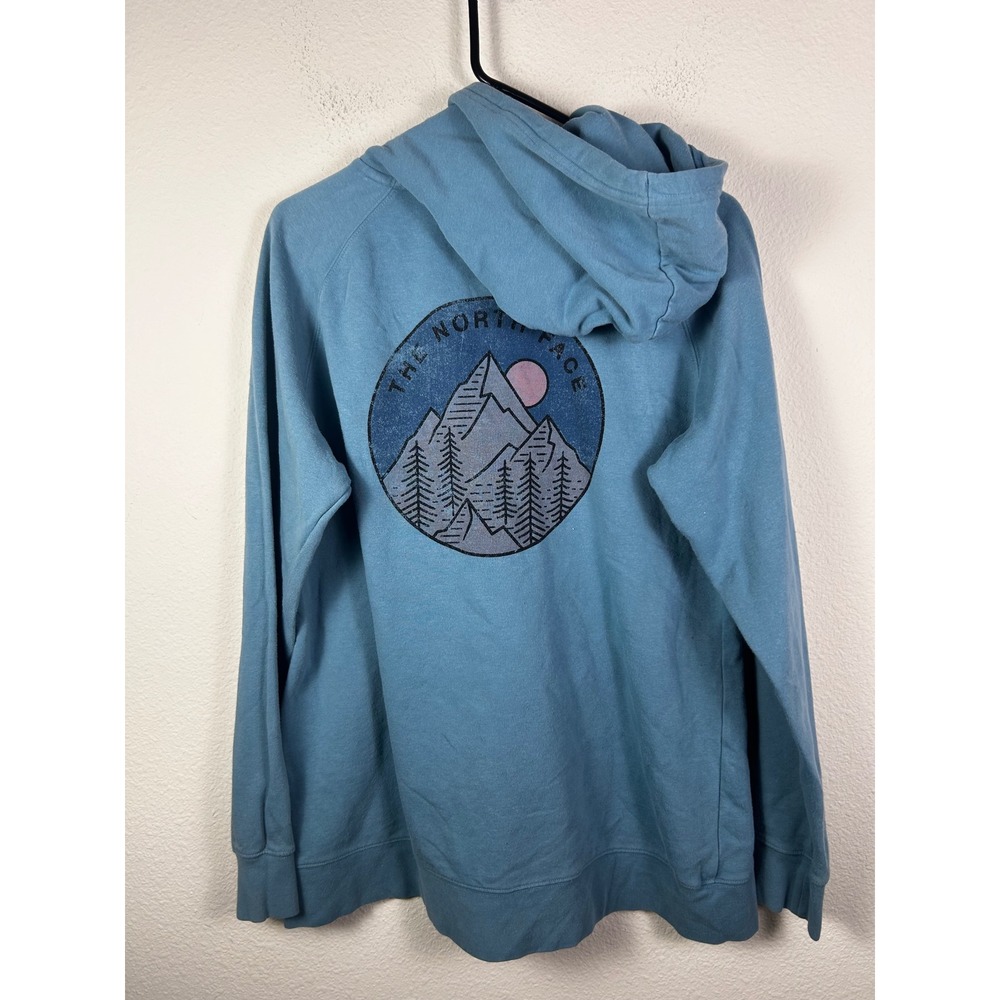 The North Face Womens Blue Mountain Graphic Pullover Hoodie XL Raglan Sleeve - Picture 5 of 5